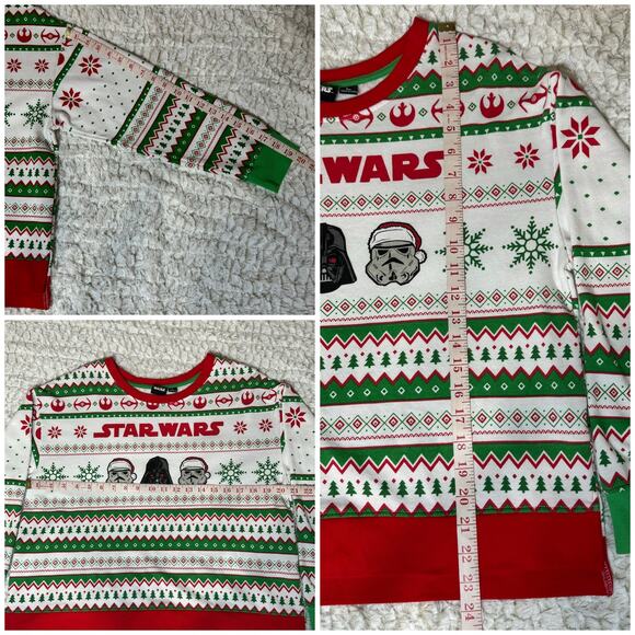 Star Wars Christmas Shirt Darth Vader Storm Troopers Fairisle Ugly Sweatshirt - Picture 8 of 8